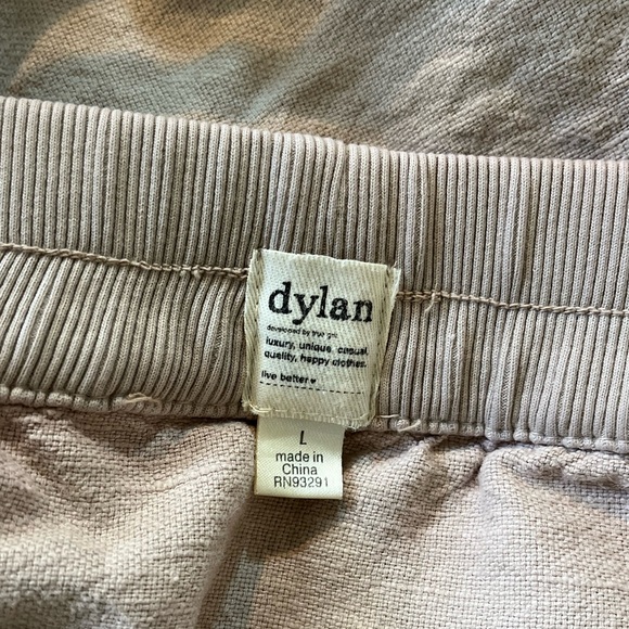 DYLAN 100% Linen Skirt in Oatmeal Tan Sz L - Picture 3 of 4